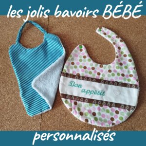 atelier créatif bavoir bébé coutures et compagnie